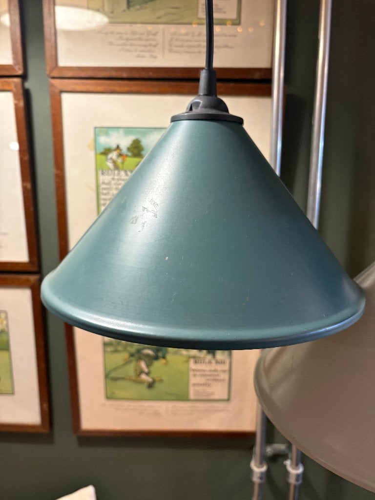 Vintage Hanglampje met Groene Kap. Gebruiks Klaar.!!, Antiek en Kunst, Ophalen of Verzenden