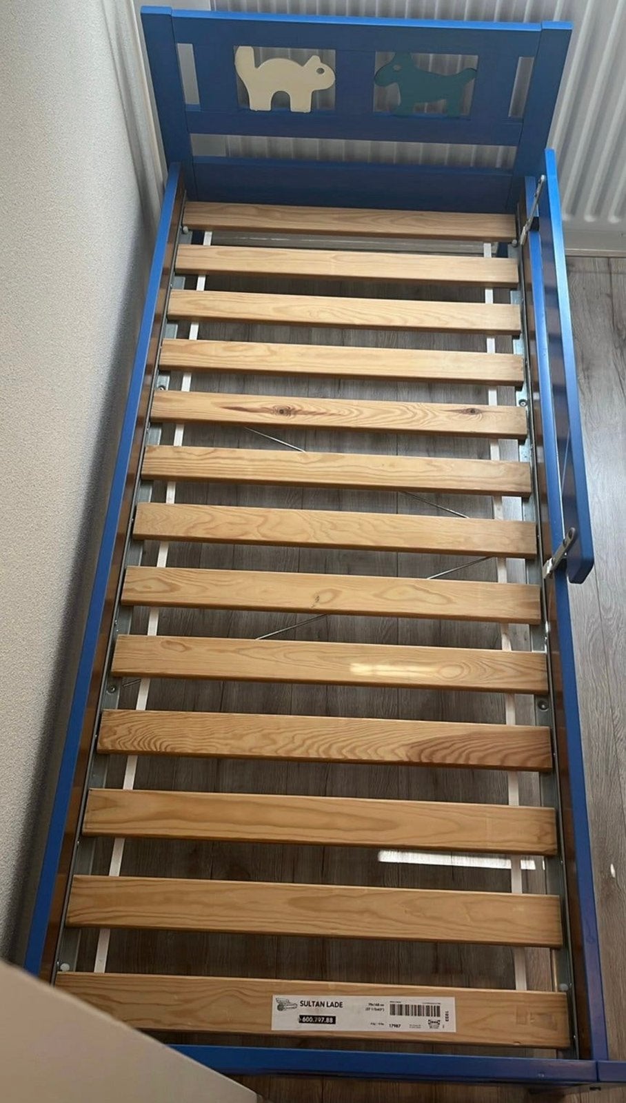 Ikea peuterbed, Ophalen, Gebruikt, Eenpersoons, Blauw
