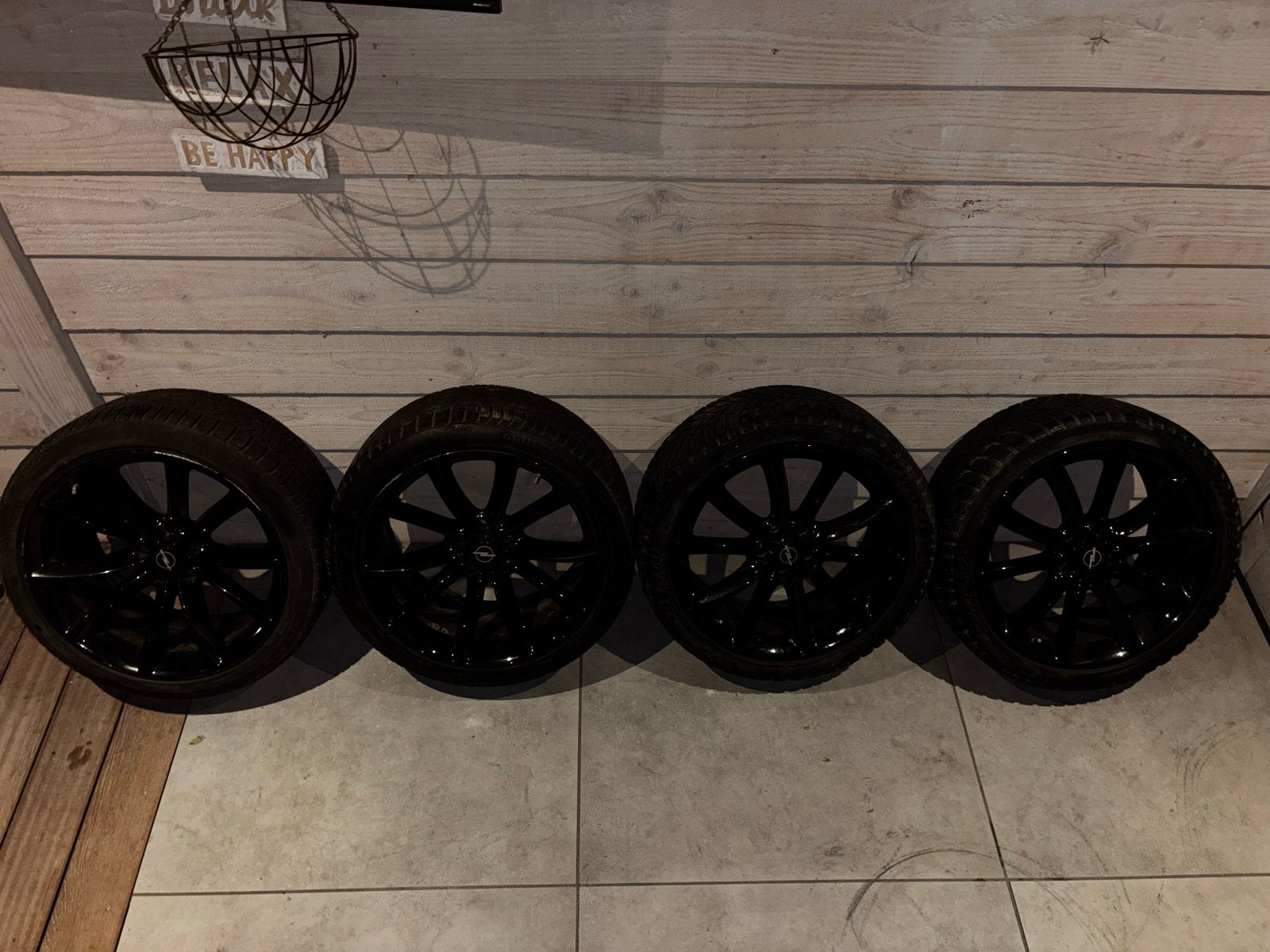 19 inch Jaguar velgen met banden (breedset), Gebruikt, 265 mm, Banden en Velgen, Zomerbanden