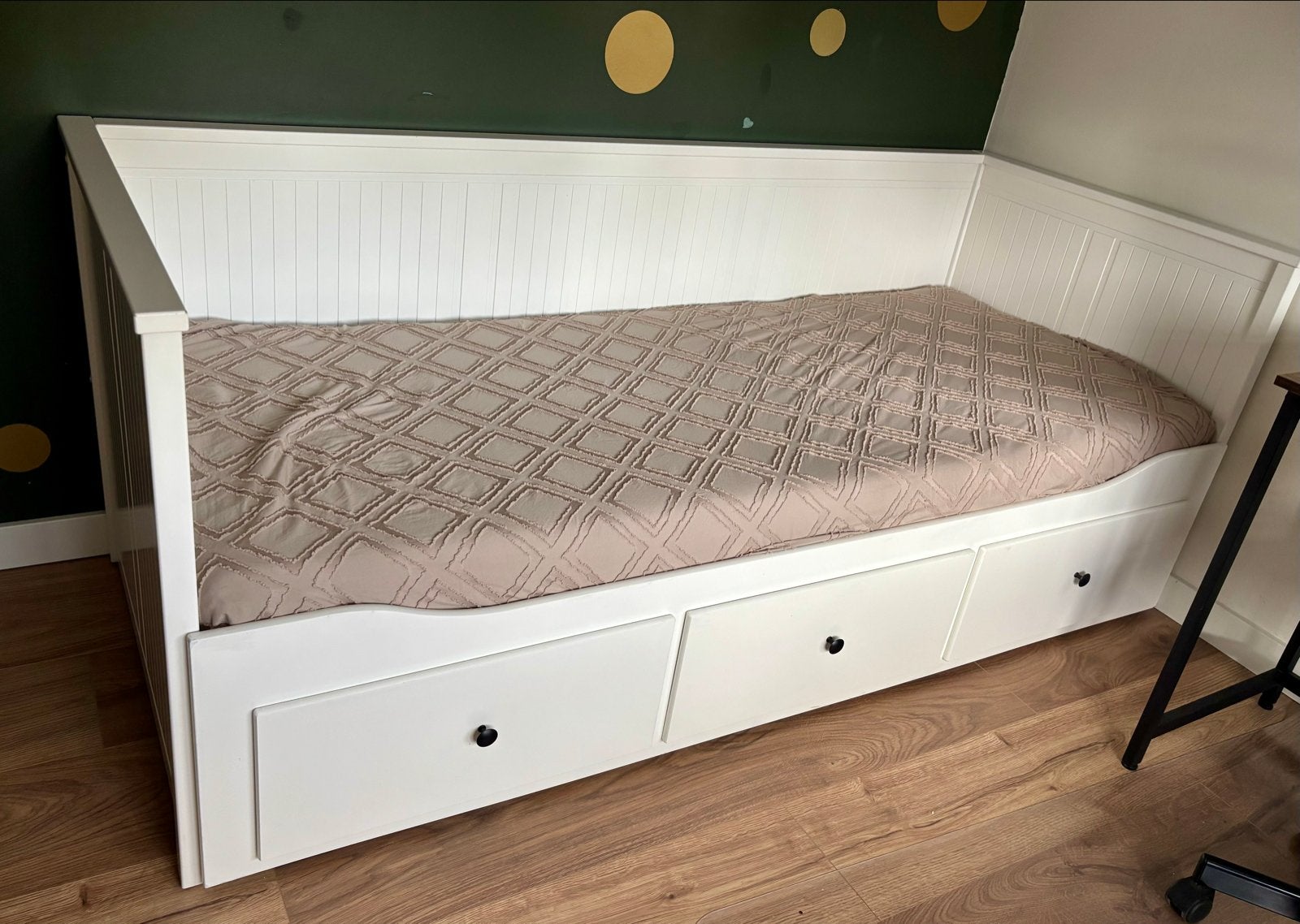 IKEA Hemnes Bedbank met 3 lades - Wit, Huis en Inrichting, Ophalen, Wit, Tweepersoons, 80 cm