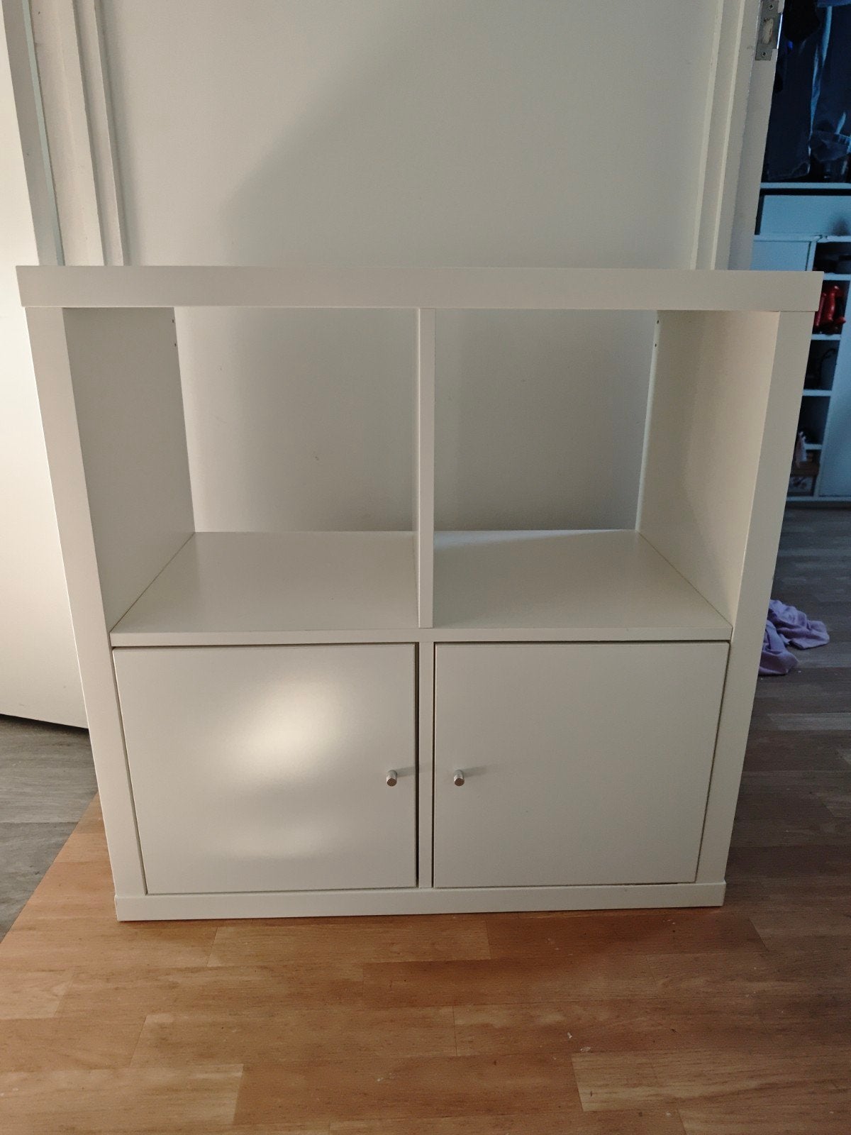 Ikea Kallax kast 2x2 wit, met deurtjes, Ophalen, Gebruikt, 50 tot 100 cm, Minder dan 100 cm