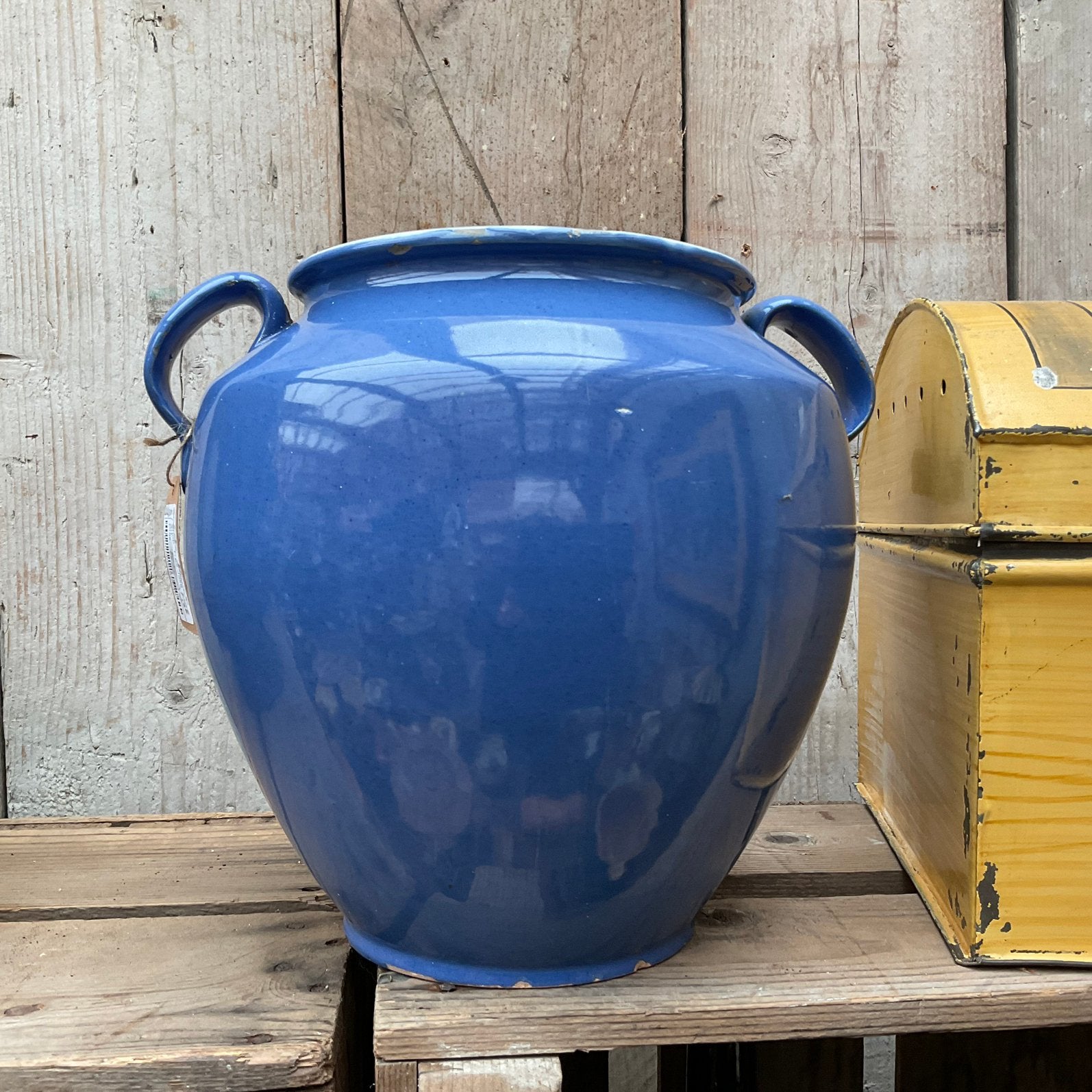Zeldzame Blauwe pot 19e eeuws *floor epe*, Antiek en Kunst, Antiek | Keramiek en Aardewerk, Ophalen of Verzenden
