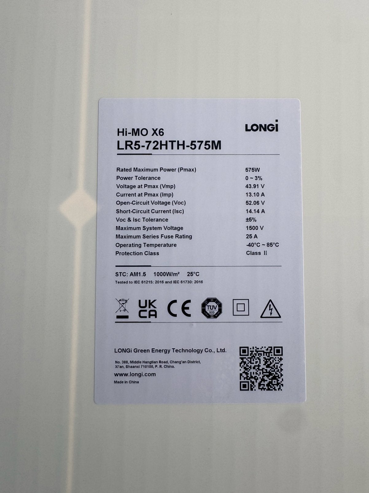 7x 575 watt longi zonnepanelen nieuw, Ophalen, Nieuw, Paneel