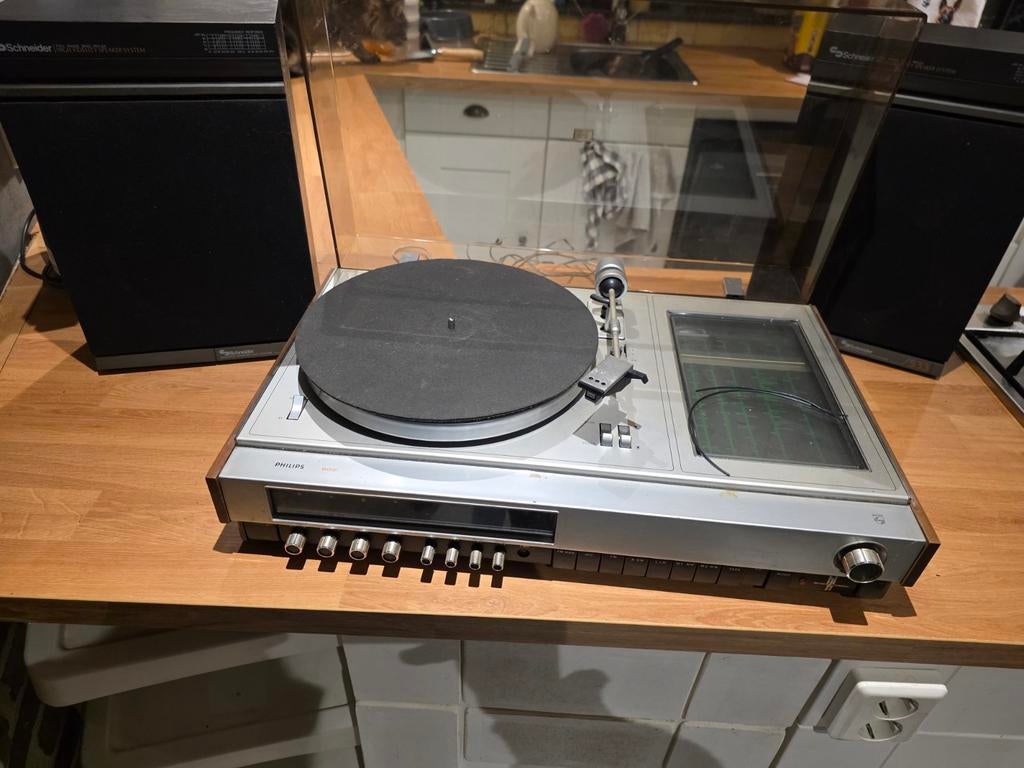 Vintage Philips 22RH802 Stereoset platenspeler, Ophalen, Gebruikt, Tuner of Radio, Philips
