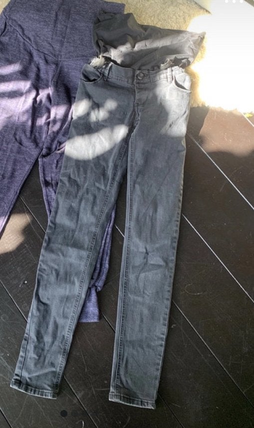 Gratis zwart/grijze zwangerschapsbroek Noppies maat 29, Zwart, Zo goed als nieuw, Broek of Spijkerbroek, Ophalen