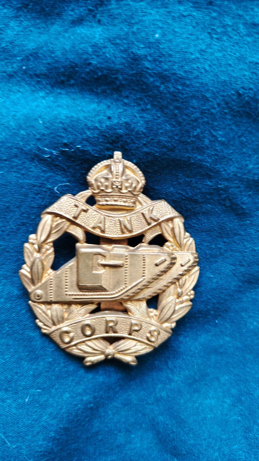 Originele WW1 capbadge The Tank Corps., Ophalen of Verzenden, Landmacht, Engeland, Embleem of Badge