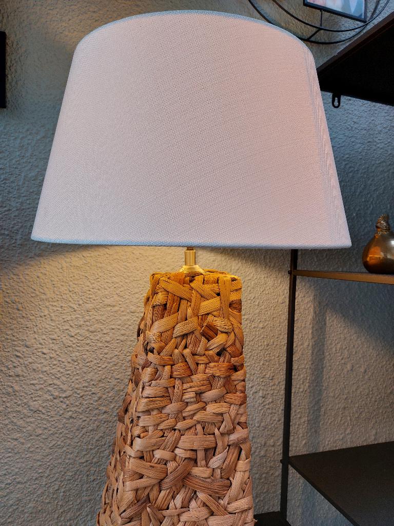 birma zeegras lamp rotan, Ophalen of Verzenden, Gebruikt, Vintage, Minder dan 50 cm