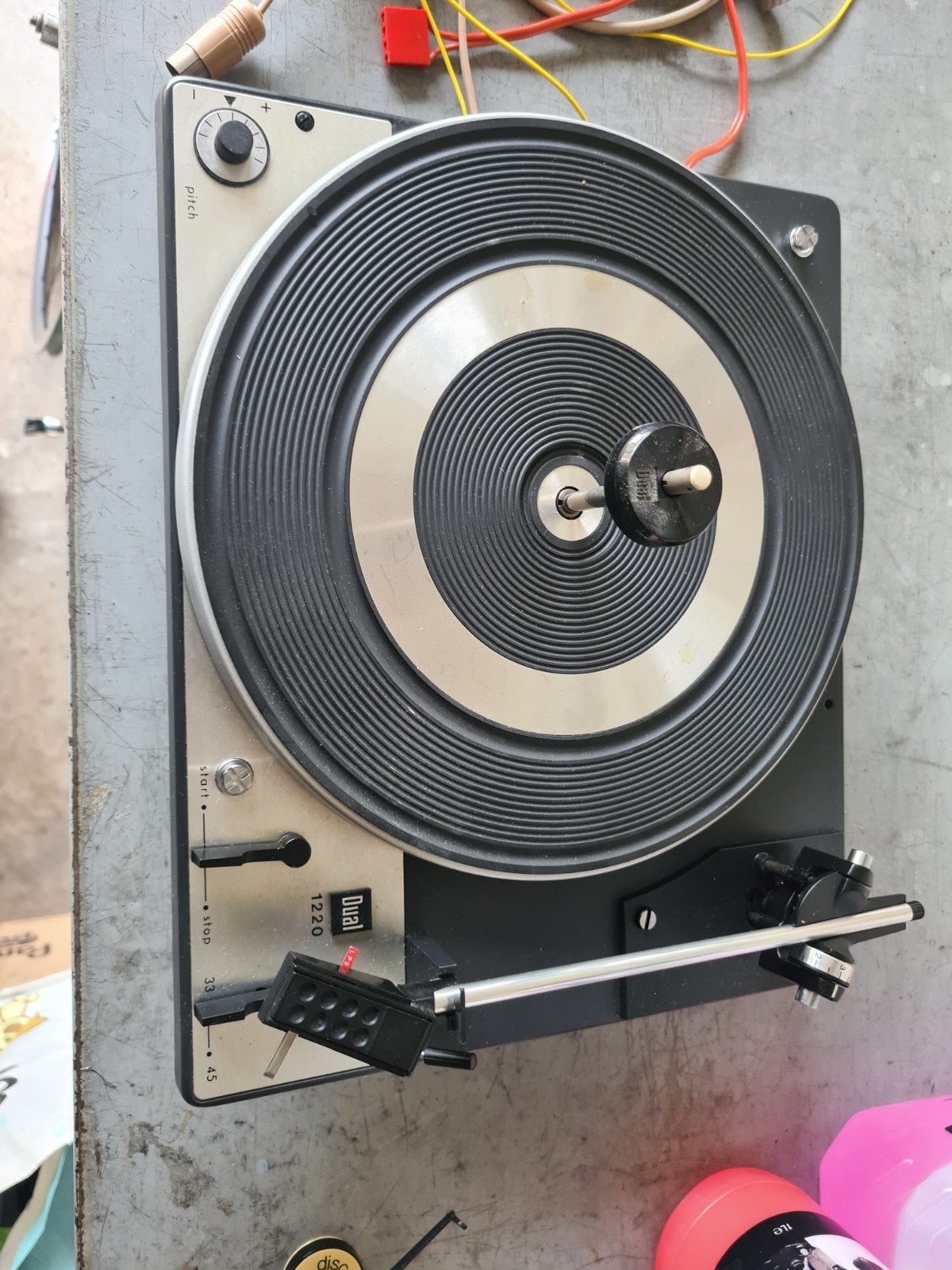 vintage Dual  1220 inbouw platenspeler., Ophalen, Dual