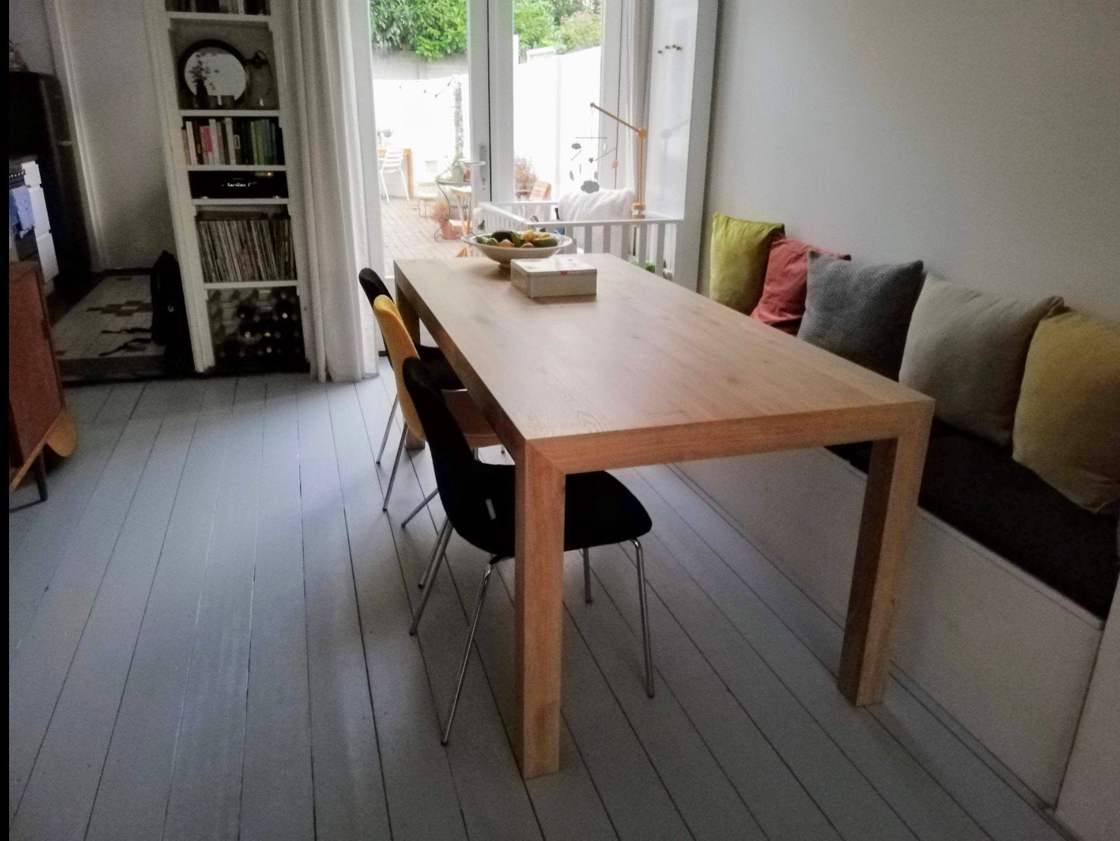 Eiken tafel, Huis en Inrichting, Tafels | Eettafels, Ophalen, Gebruikt, Eikenhout, 50 tot 100 cm