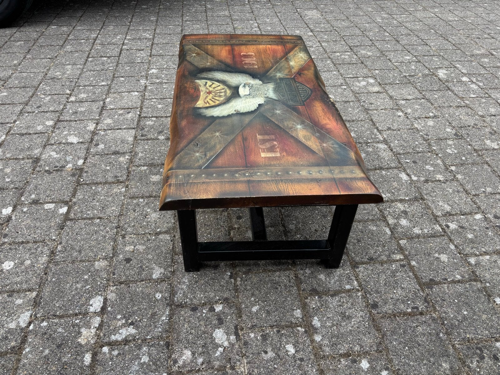 Unieke Harley-Davidson Salontafel - Handgemaakt, Minder dan 50 cm, Gebruikt, 50 tot 100 cm, Ophalen of Verzenden