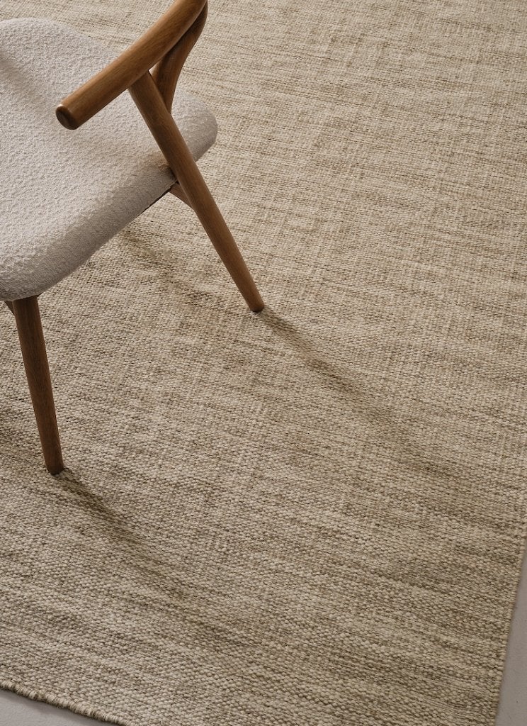 Wollen tapijt, Ophalen, Beige, 200 cm of meer, Rechthoekig