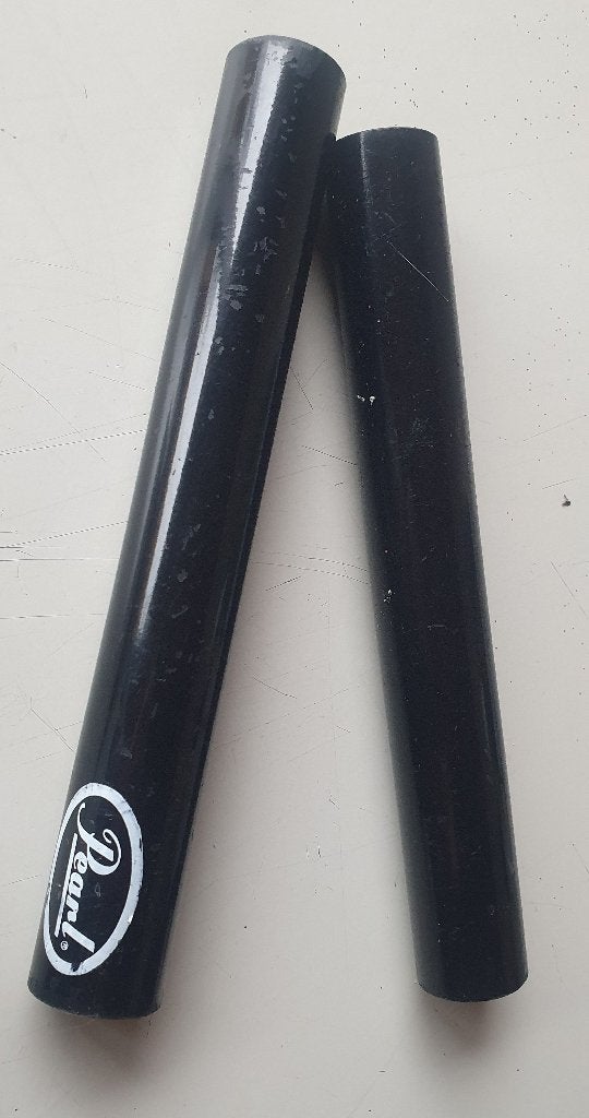 Pearl kunststof claves ritmestokken klankstaven 20cm zw, Ophalen of Verzenden, Gebruikt, Overige soorten
