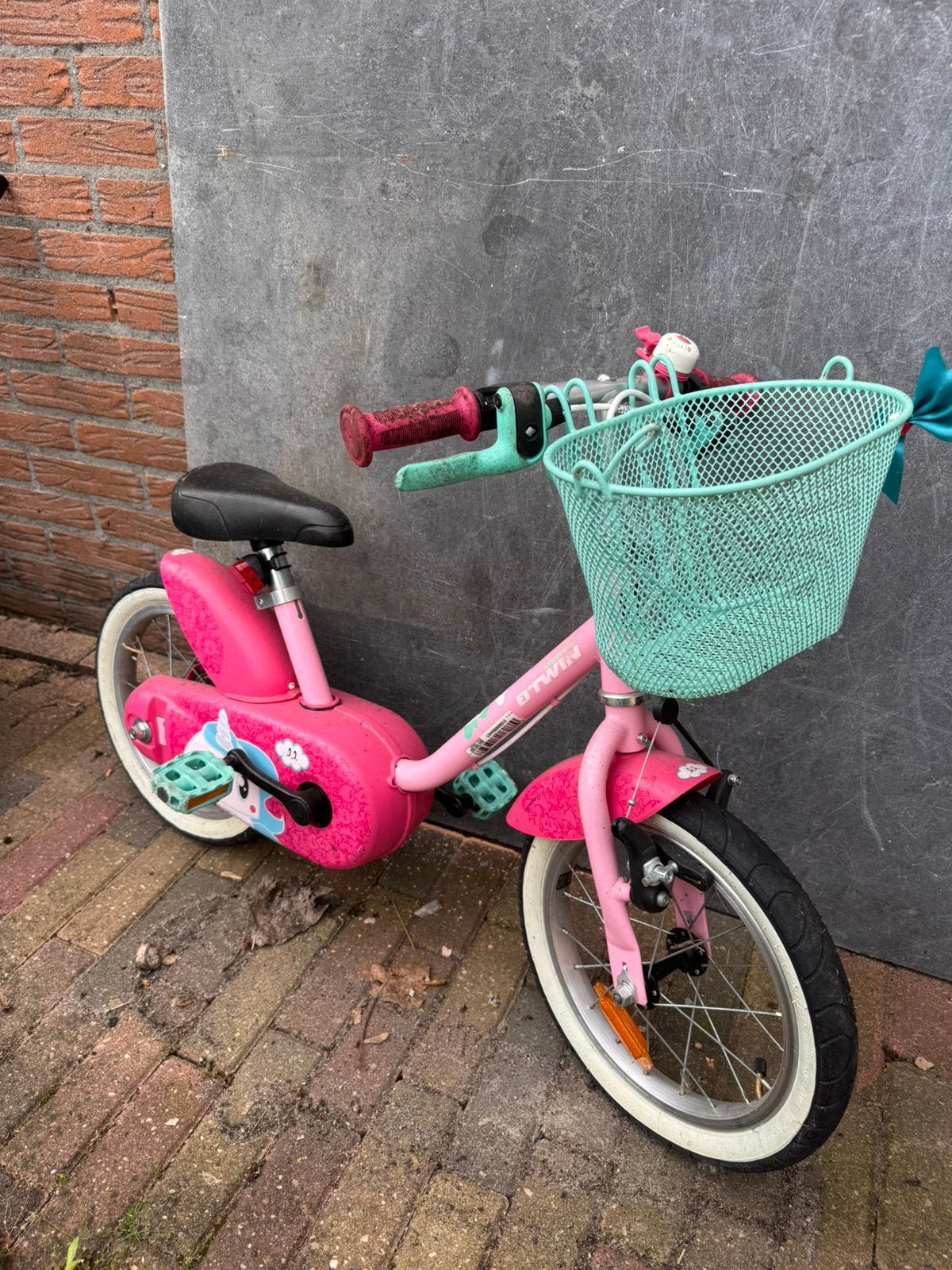 Meisjes uncicorn fiets decatlon, Ophalen, Gebruikt, Minder dan 16 inch