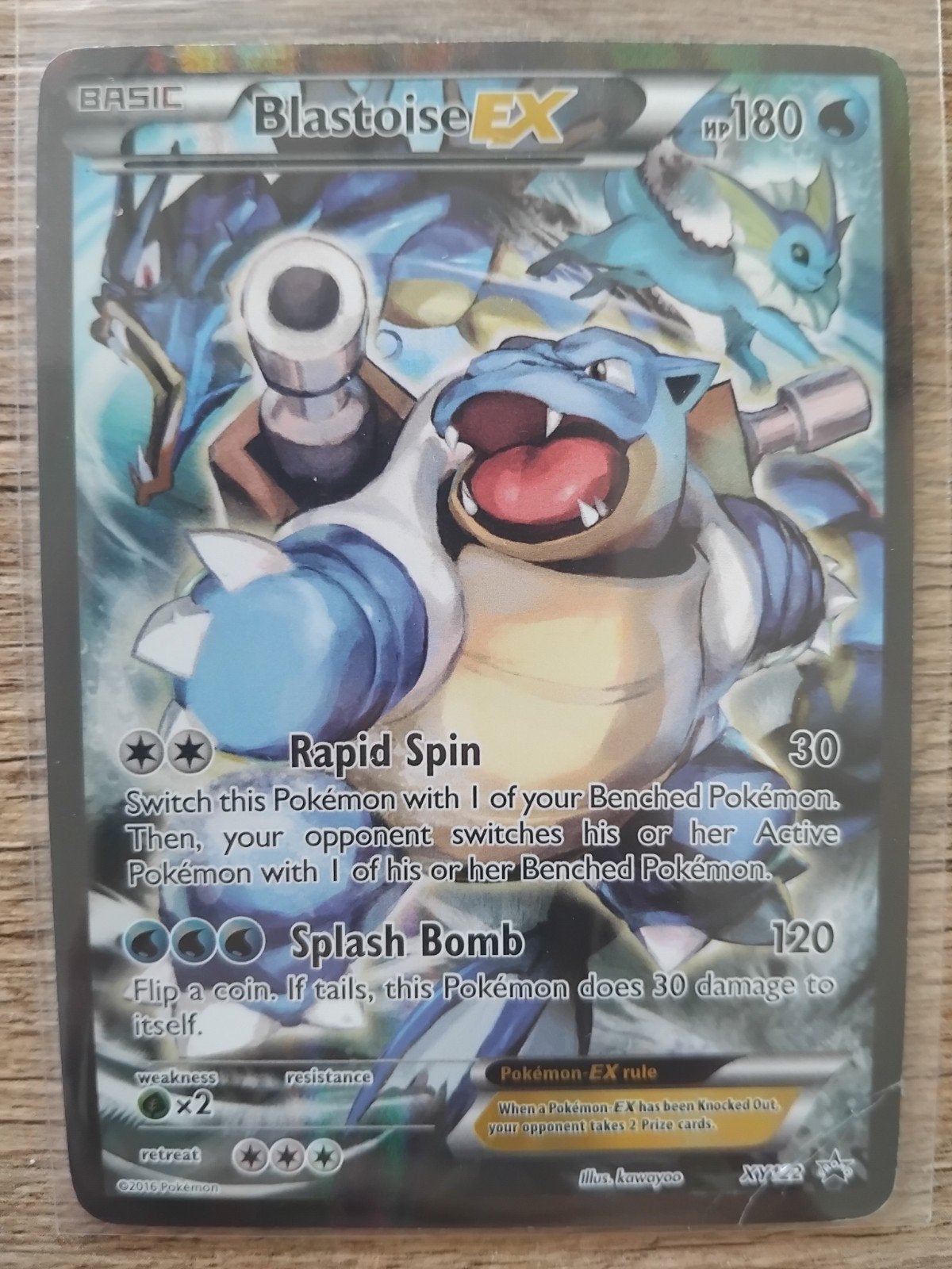 Blastoise EX Pokémon Kaart - 2016 - xy122 promo, Ophalen of Verzenden, Gebruikt, Losse kaart