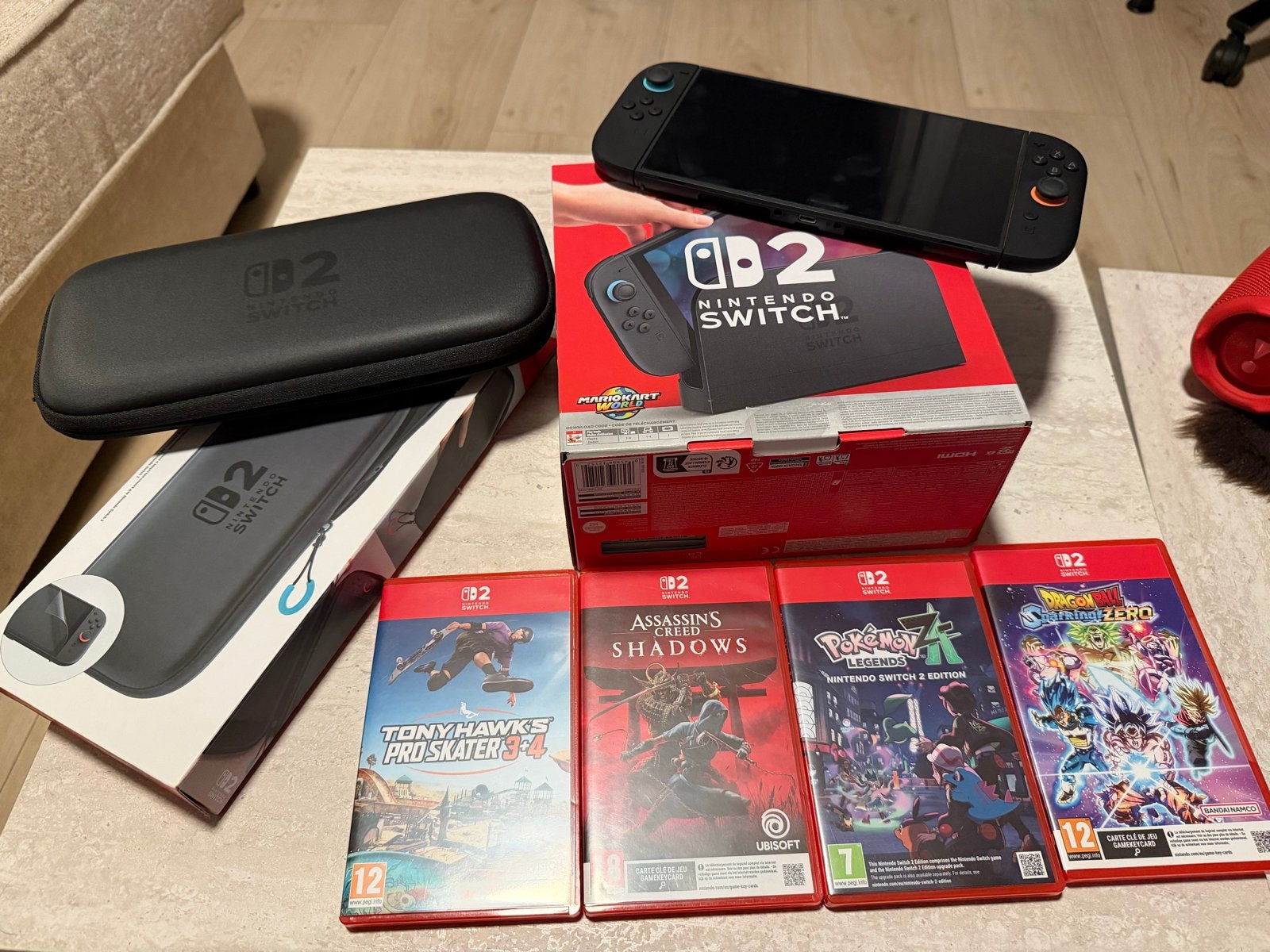 Nintendo Switch 2 met 3 games en accessoires, Ophalen, Met games, Met 2 controllers, Zo goed als nieuw