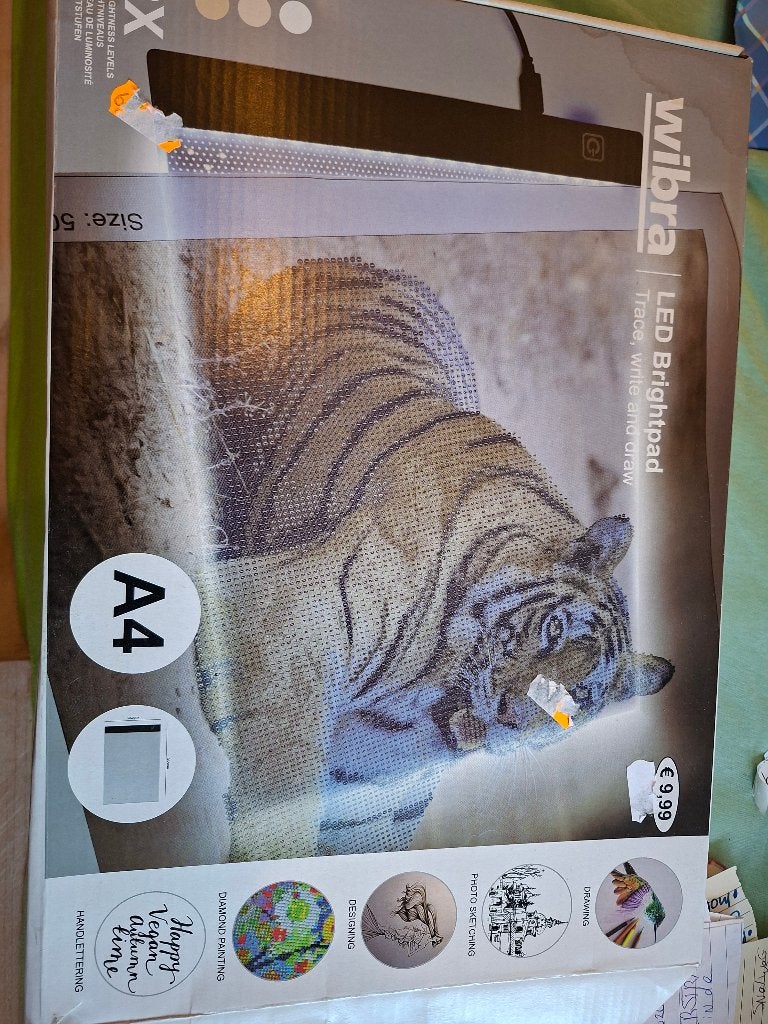 Wibra LED Brightpad A4 voor Diamond Painting & Tekenen, Hobby en Vrije tijd, Zwart, Overige thema's, Gereedschap of Toebehoren