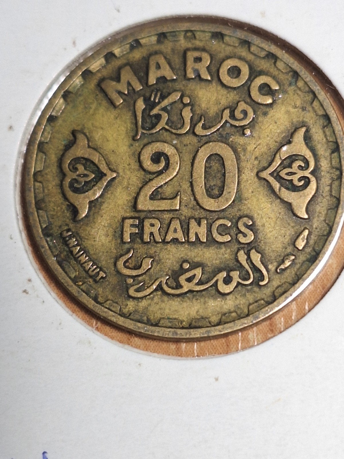 MAROKKO 20 francs 1951 (#183), Postzegels en Munten, Munten | Afrika, Ophalen of Verzenden, Overige landen, Losse munt