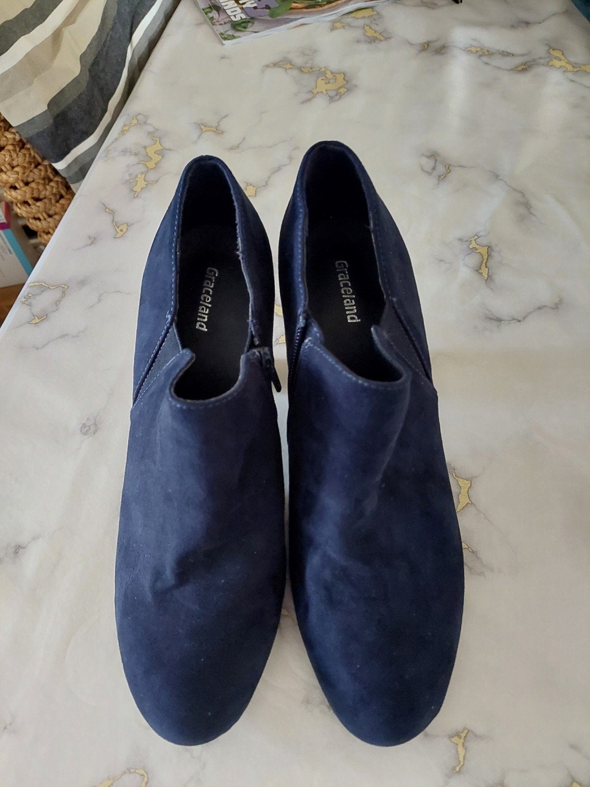 Graceland Enkellaarsjes - Donkerblauw, Blauw, Lage of Enkellaarzen, Ophalen of Verzenden, Zo goed als nieuw