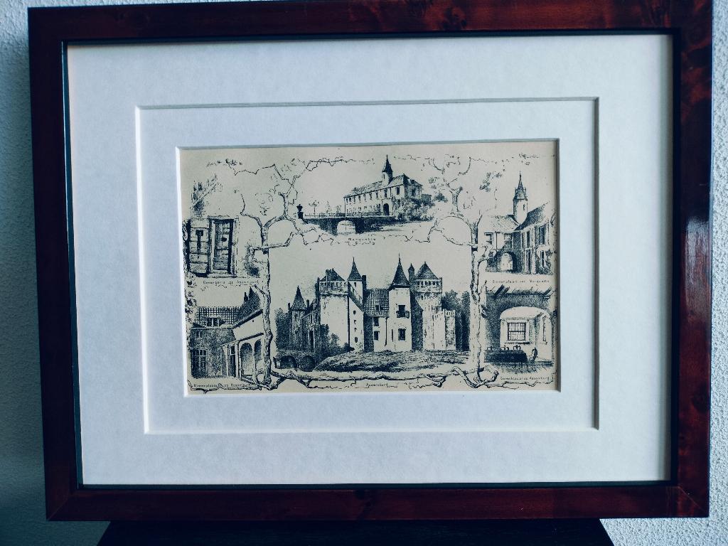 Craandijk Litho Heemskerk Assemburg 1880 (111), Antiek en Kunst, Kunst | Litho's en Zeefdrukken, Ophalen of Verzenden