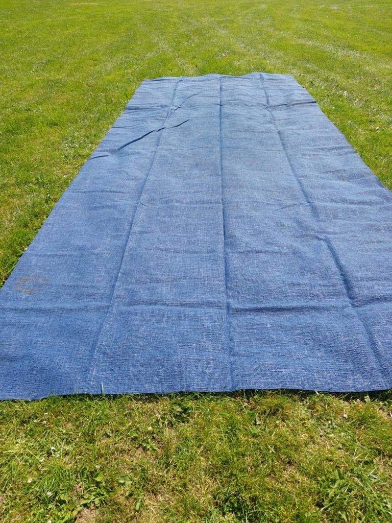 Grontzeil blauw en grijs, Ophalen of Verzenden