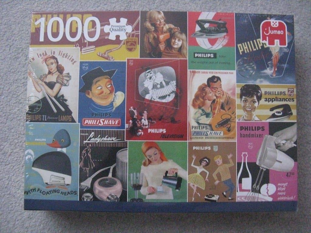 Jumbo Legpuzzel Philips Reclame Nostalgie 1000 Stukjes, Ophalen of Verzenden, 500 t/m 1500 stukjes, Nieuw, Legpuzzel