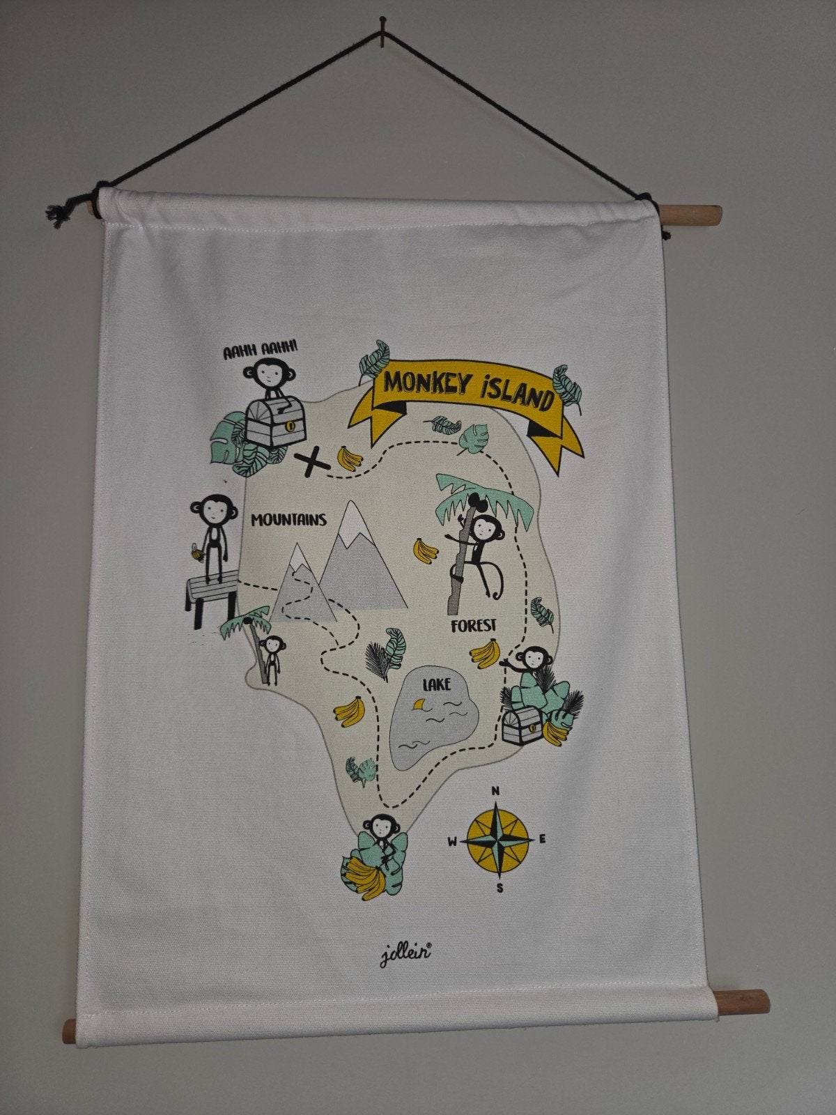 Jollein Monkey Island wandkleed/speelkleed, Overige merken, Gebruikt, Meerkleurig, Met print