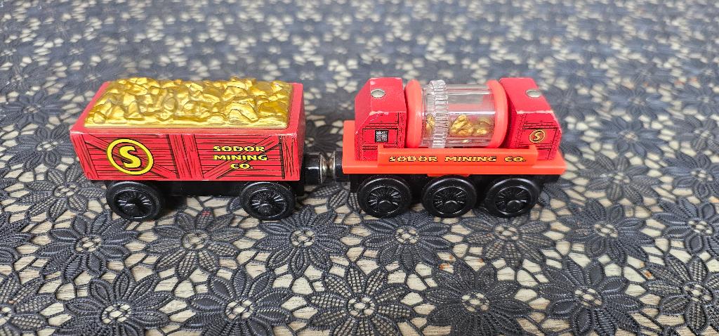 Thomas de trein Hout Gold Cars Set, Ophalen of Verzenden, Zo goed als nieuw