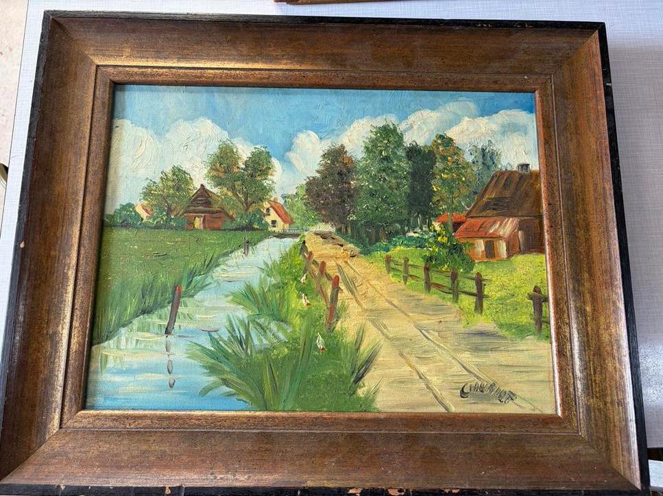 Olieverfschilderij met signatuur, Ophalen of Verzenden