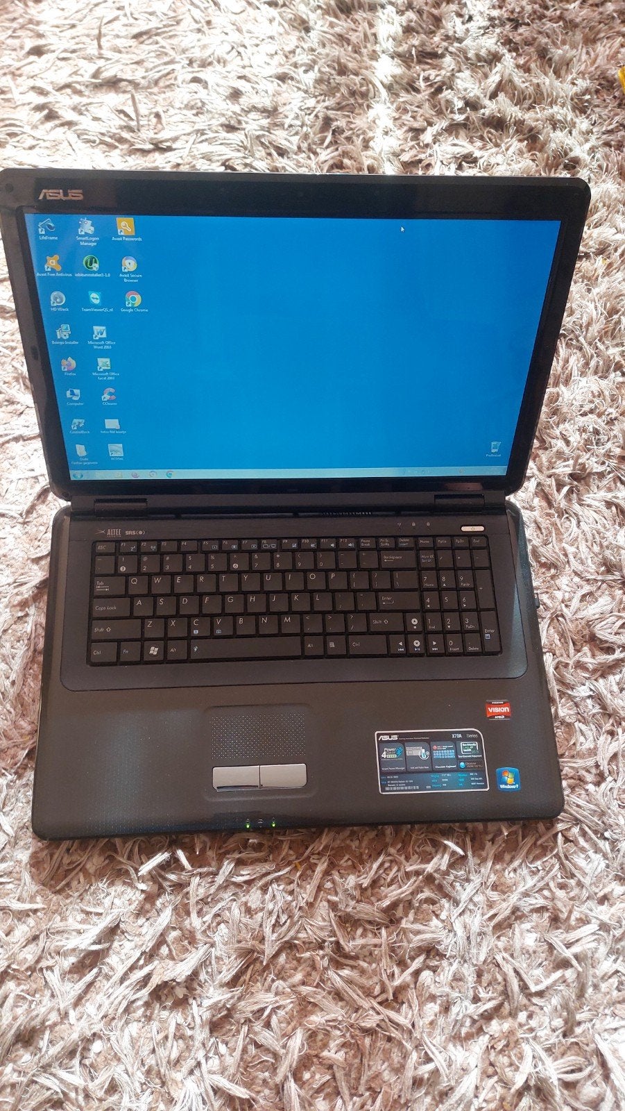 ASUS laptop  X70A compleet, Computers en Software, Ophalen, Gebruikt, 17 inch of meer, 2 tot 3 Ghz
