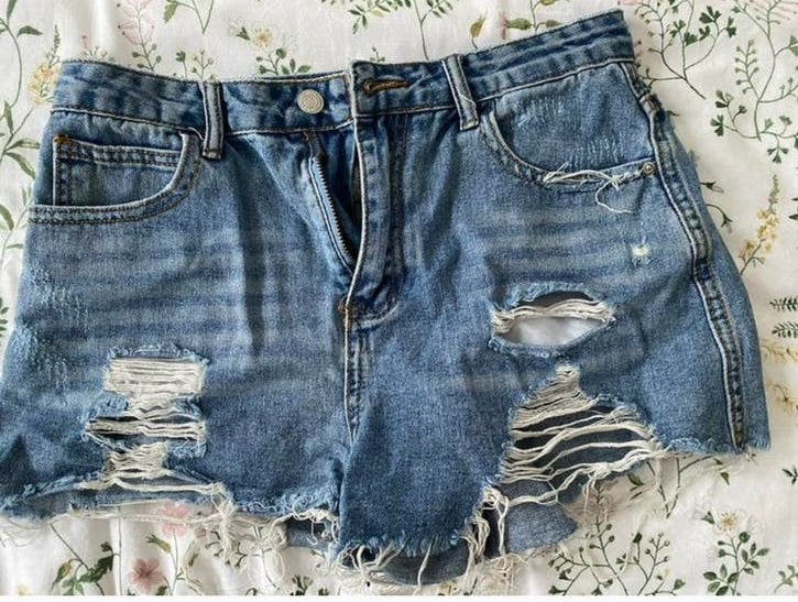 Shirt jean size M 38, Ophalen, Zo goed als nieuw, Blauw, W32 (confectie 46) of kleiner