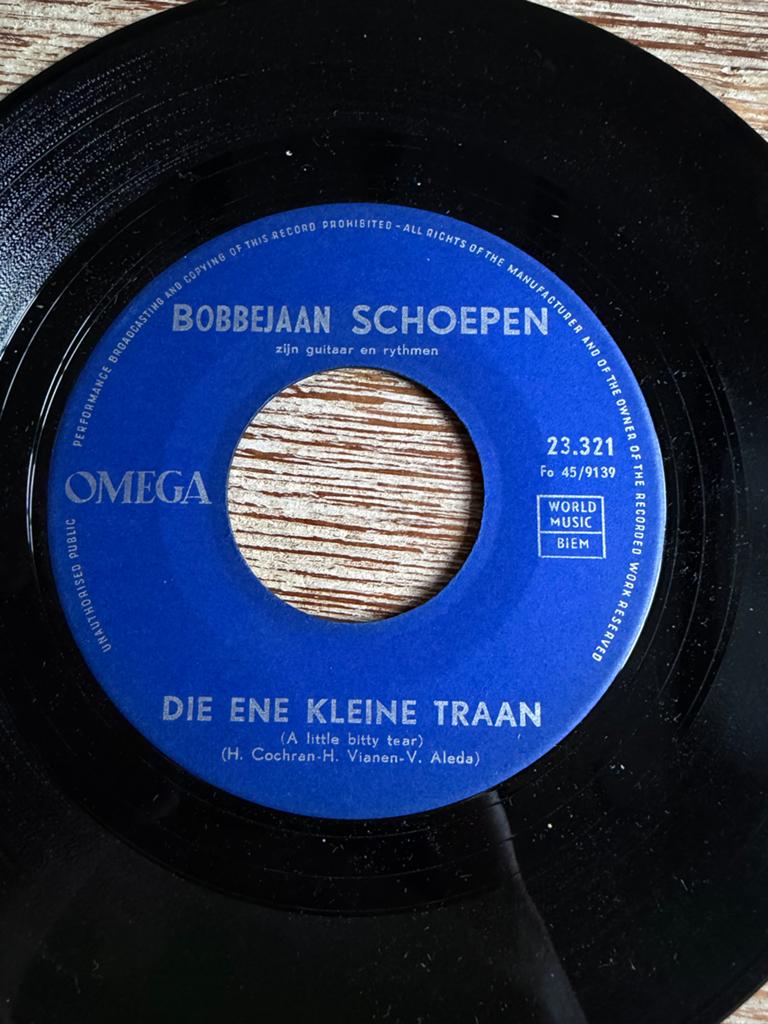 Bobbejaan schoepen- die ene kleine traan, Ophalen of Verzenden, Gebruikt, 7 inch, Levenslied of Smartlap