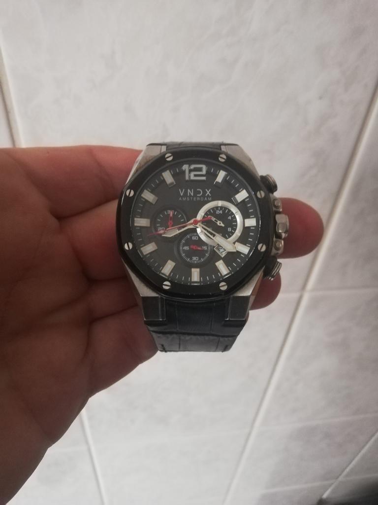Vndx heren horloge silver black wis men, Ophalen of Verzenden