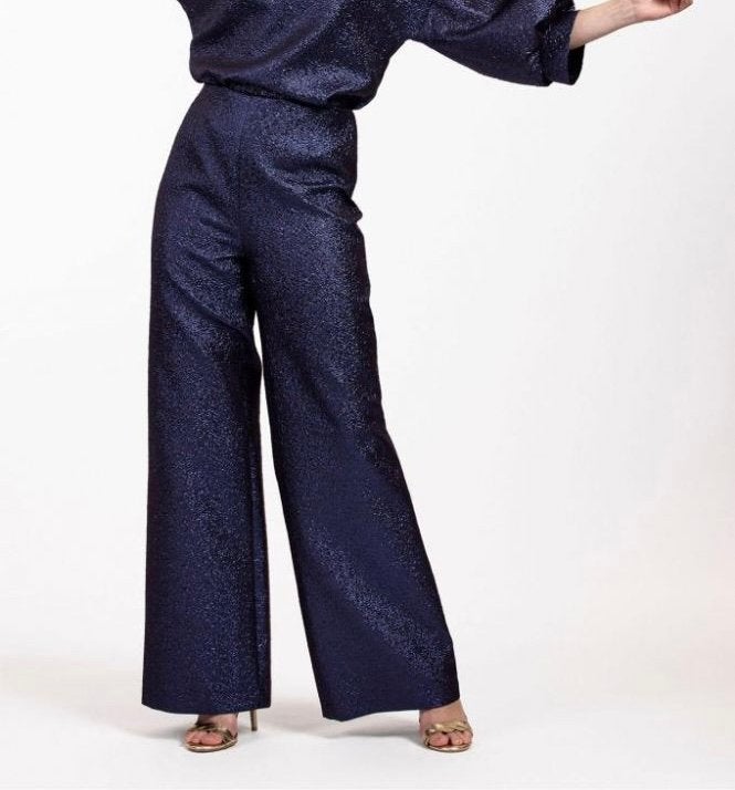 Studio Anneloes Penn structure broek deep purple mt L, Kleding | Dames, Paars, Maat 42/44 (L), Ophalen of Verzenden, Zo goed als nieuw