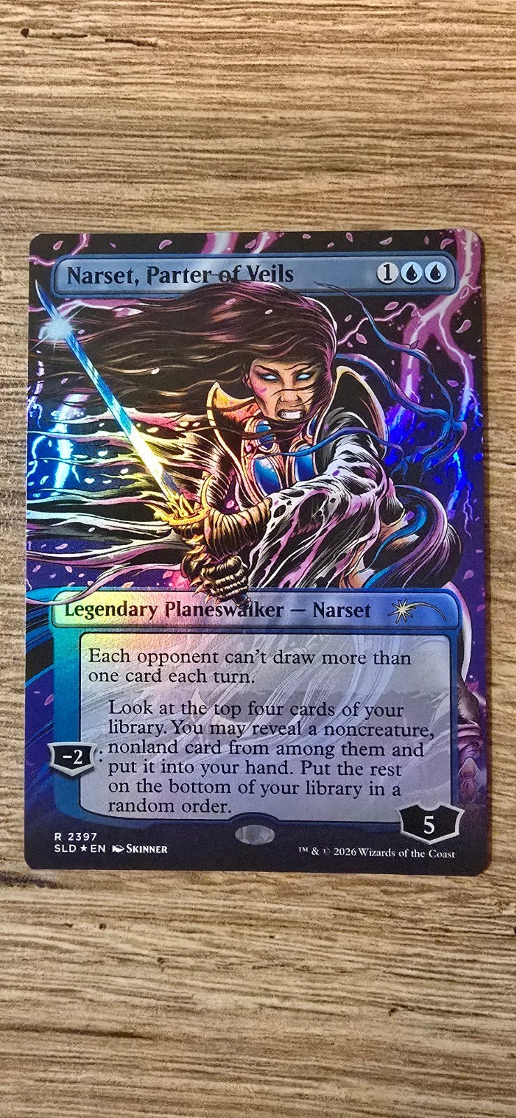 FOIL Narset, Parter of Veils MTG Secret Lair So Salty, Ophalen of Verzenden, Nieuw, Foil