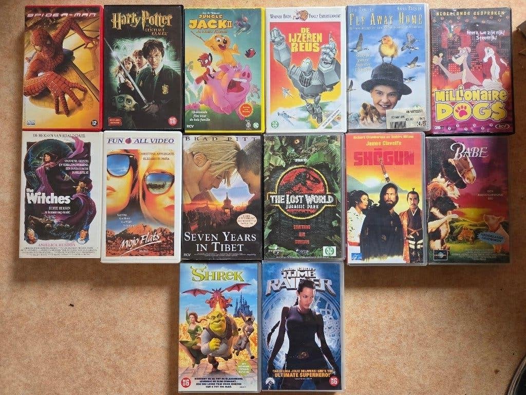 VHS Film Lot - Harry Potter, Jurassic Park, Shrek en meer, Gebruikt, Alle leeftijden, Science Fiction en Fantasy, VHS