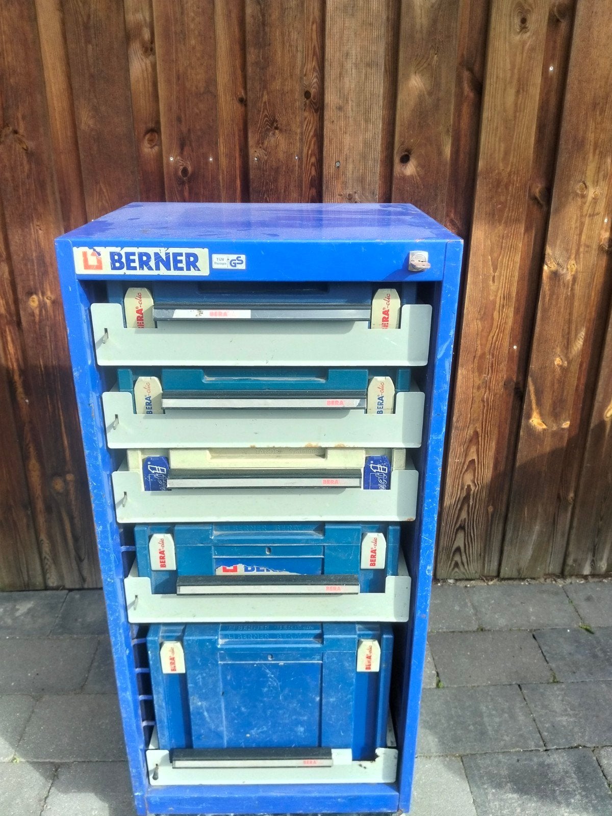 Berner bera Clic+ gereedschapskast met lades en opbergboxen, Ophalen, Gebruikt