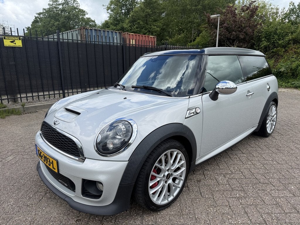 MINI Clubman 1.6 John Cooper Works Chili Sportleer/Stoelverw, Auto's, Mini, Euro 5, 15 km/l, 4 cilinders, Wit