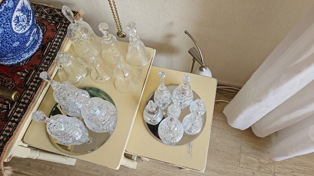 tafelbellen tafel bellen complete collectie meeste kristal, Ophalen of Verzenden