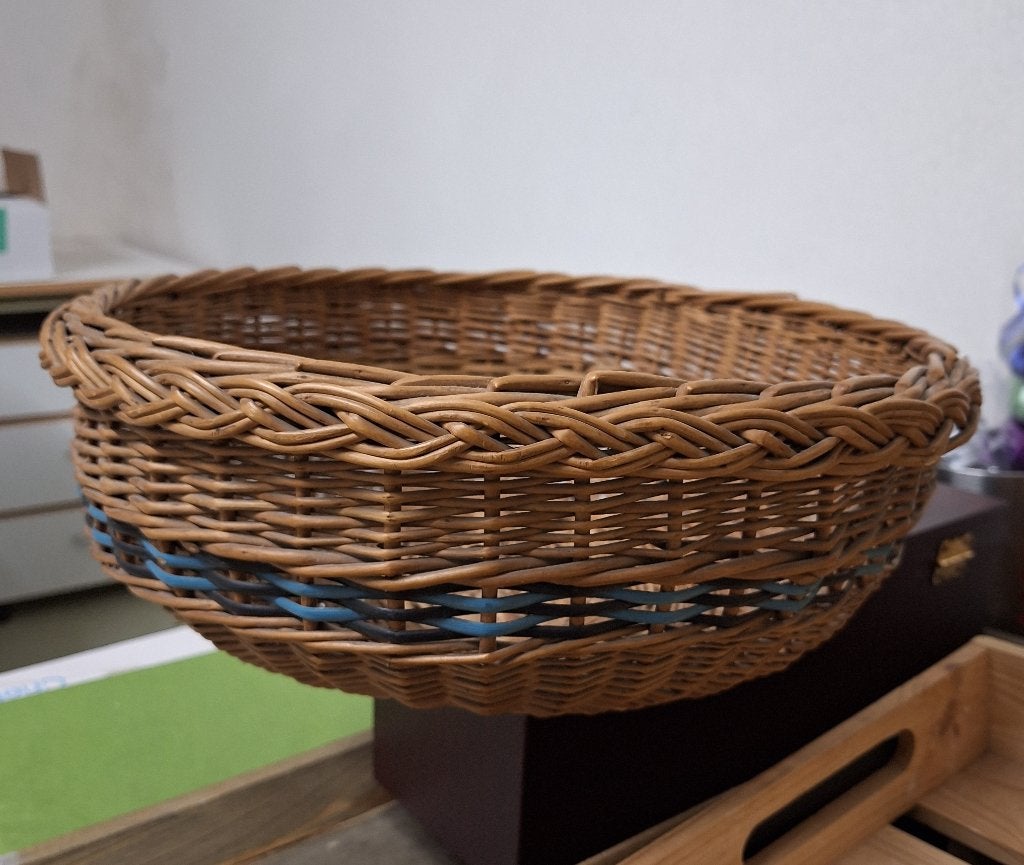 antieke rieten / rotan mand, Ophalen of Verzenden