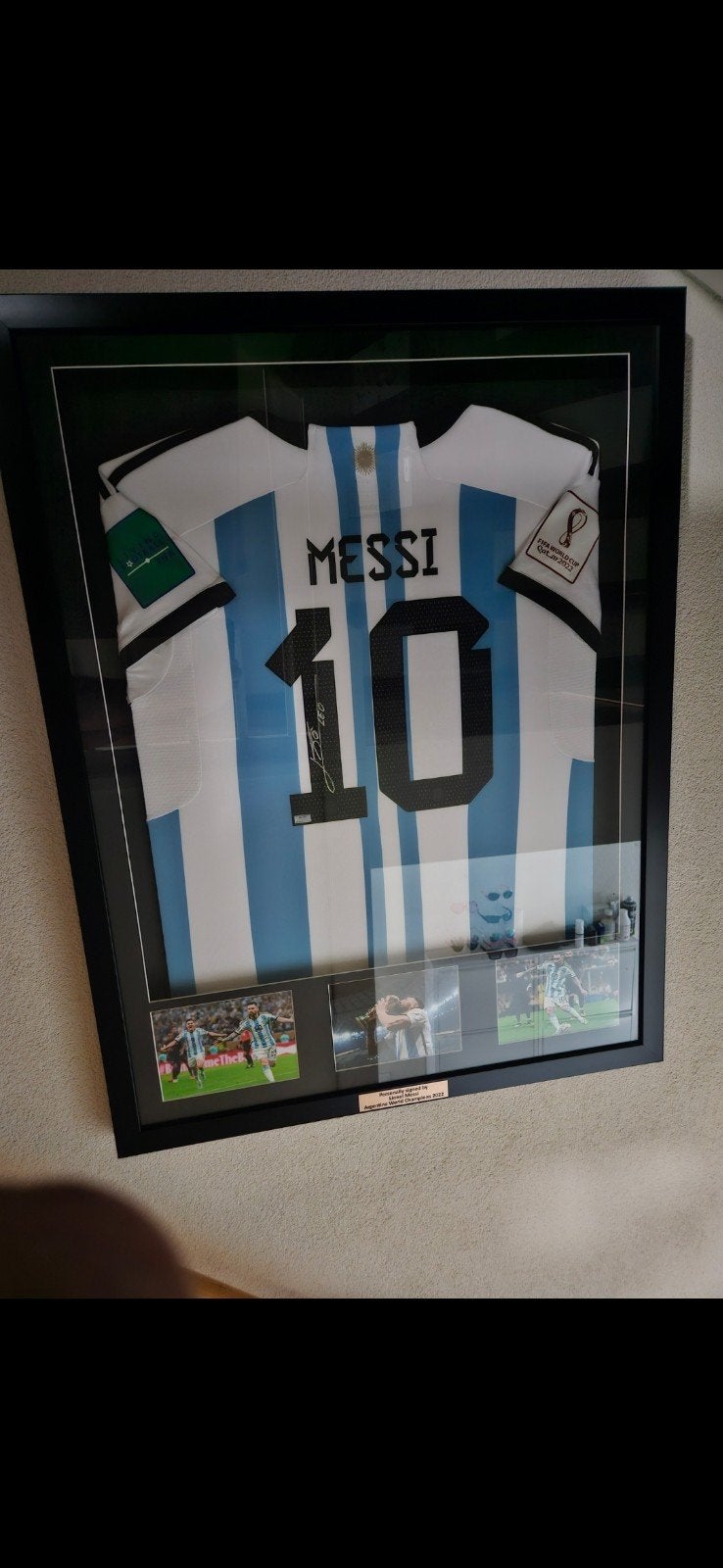 Gesigneerd Messi Shirt met Certificaat van Echtheid, Verzamelen, Sportartikelen en Voetbal, Ophalen of Verzenden, Zo goed als nieuw