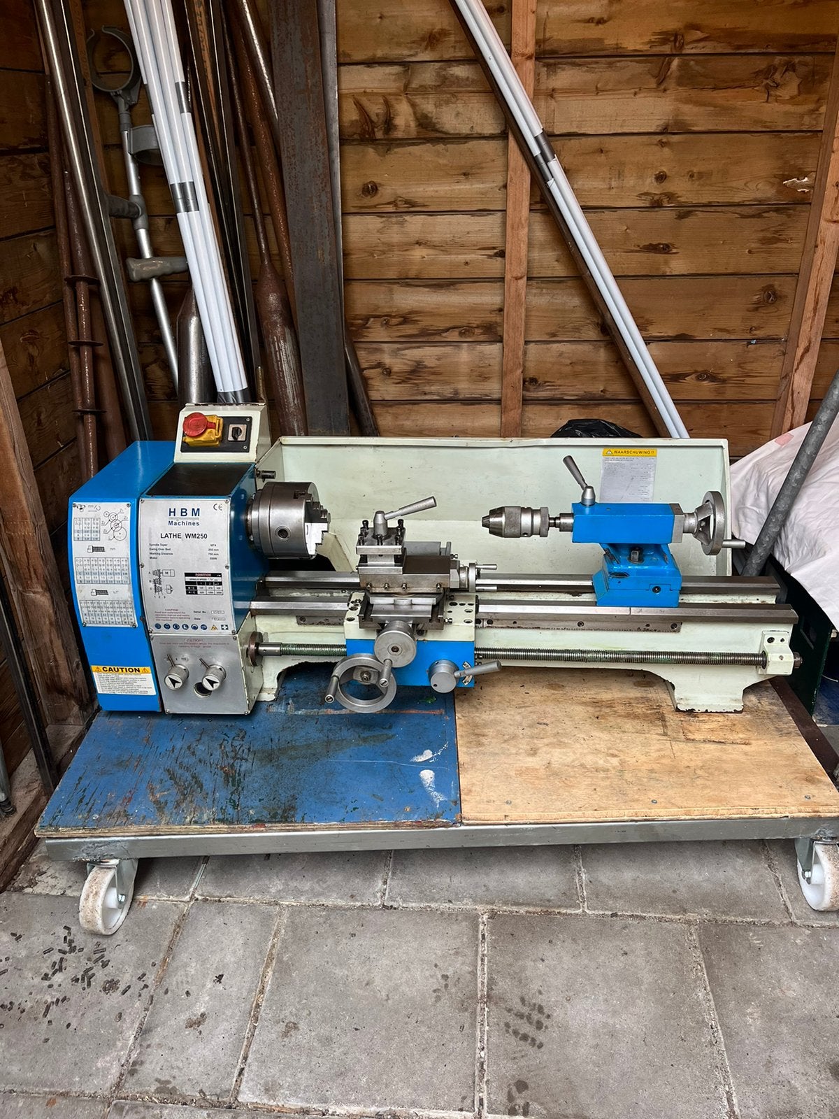 Draaibank HBM 250, Ophalen, Gebruikt, Metaaldraaibank, 500 tot 1000 mm