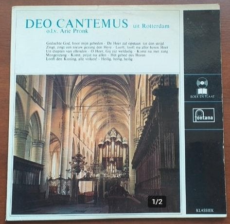 #36 LP Deo Cantemus uit Rotterdam o.l.v. Arie Pronk, Ophalen of Verzenden, Gebruikt, 12 inch, LP