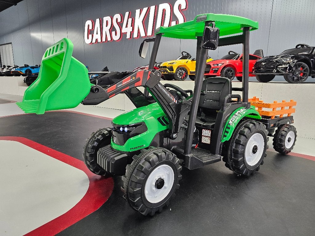 Kindertractor met aanhanger 24 volt - voor lader - met RC, Ophalen of Verzenden, Nieuw, Afstandsbediening