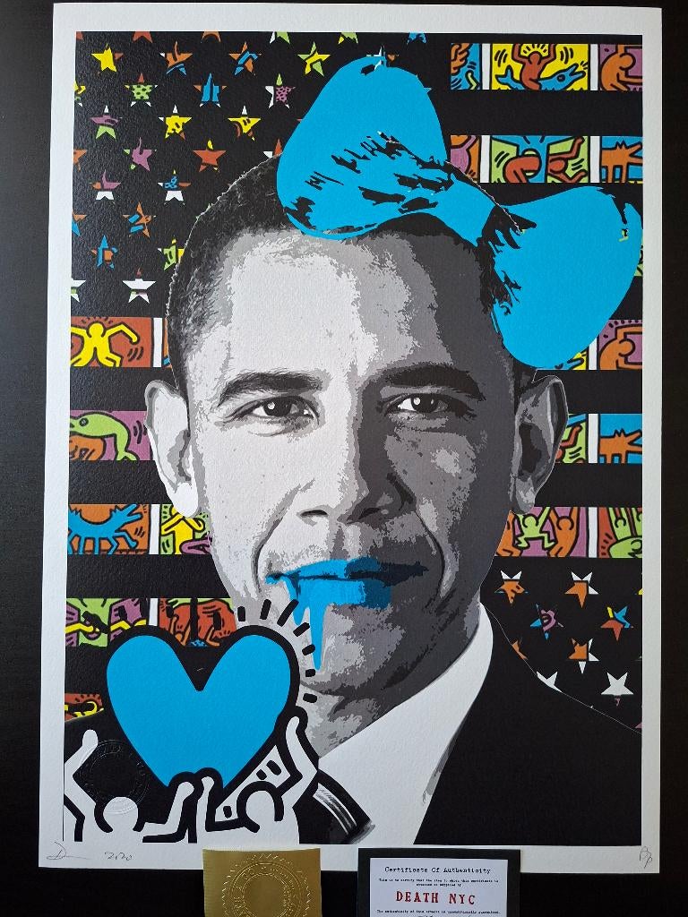 Death NYC, Obama & Keith Haring (Artist Proof), Ophalen, Nieuw