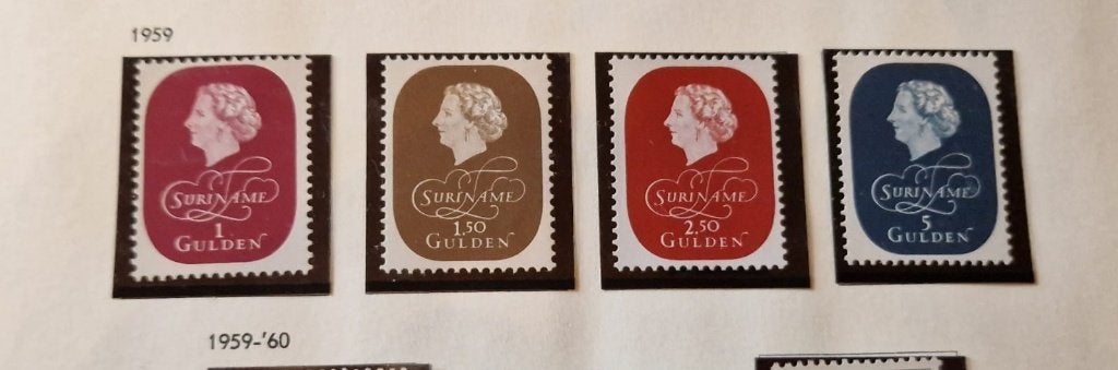 suriname postfris nrs 331 332 333 334, Ophalen of Verzenden, Postfris