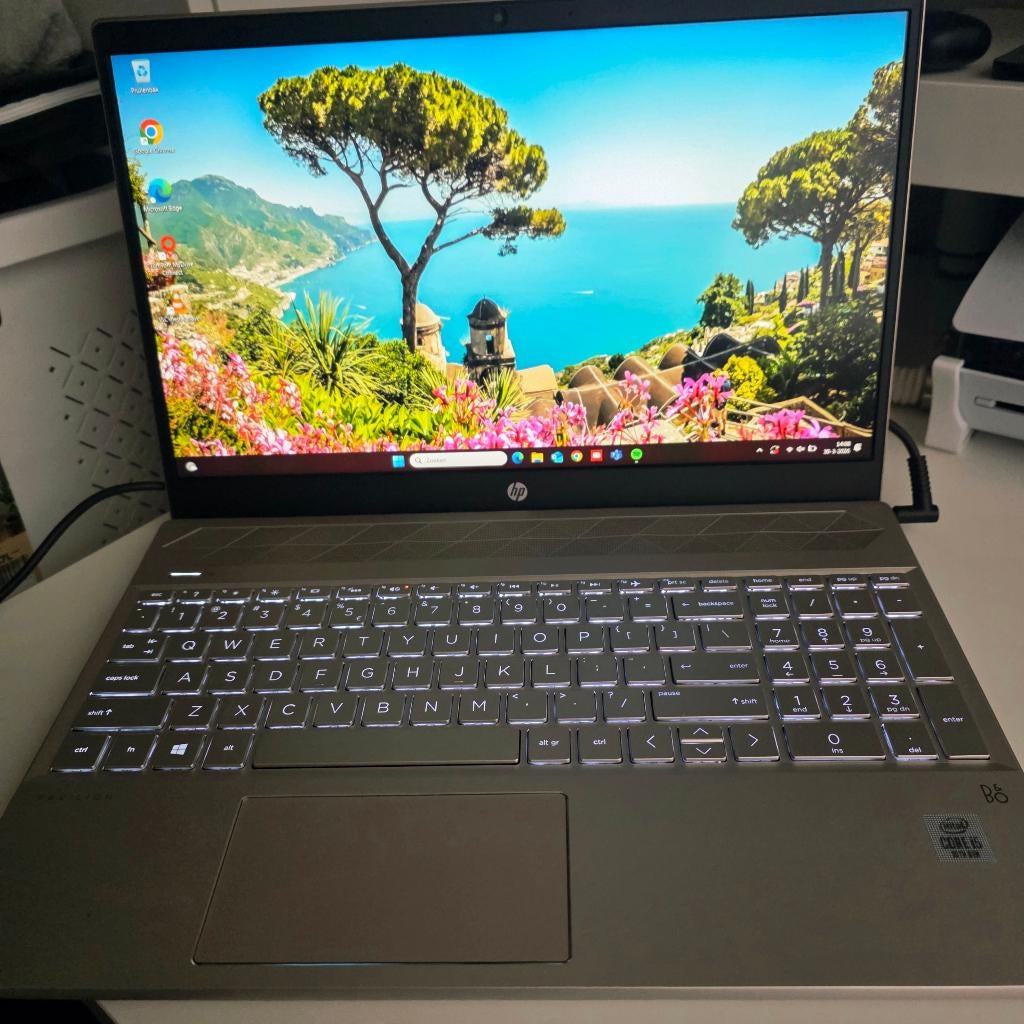 HP laptop 15 inch. Goud kleurig, Ophalen, 256 GB, 2 tot 3 Ghz, 8 GB