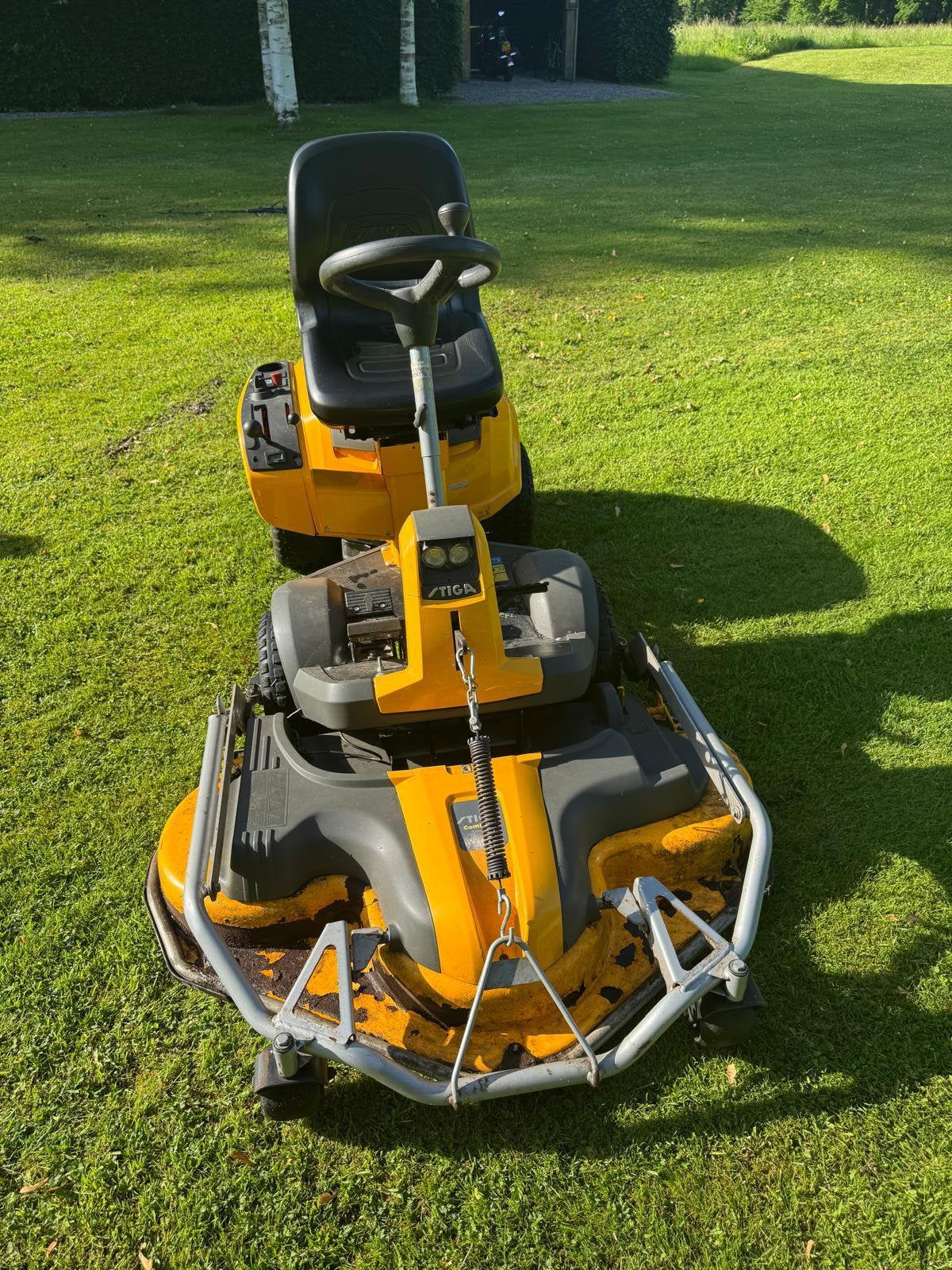 Geweldige Stiga Parklane 720 PW frontmaaier/125cm maaiveld, Ophalen, Gebruikt, Mulchfunctie, 120 cm of meer