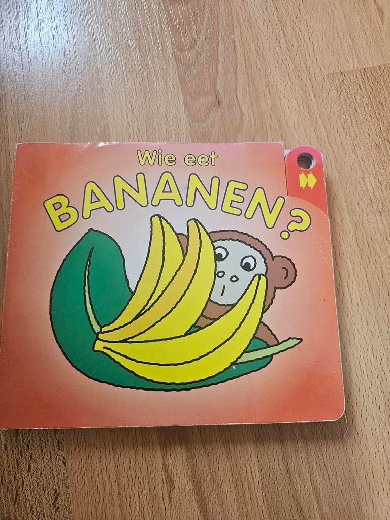 Wie eet bananen? Uittrekbaar figuurtjes boekje, Zo goed als nieuw, Ophalen, Onbekend, Uitklap-, Voel- of Ontdekboek