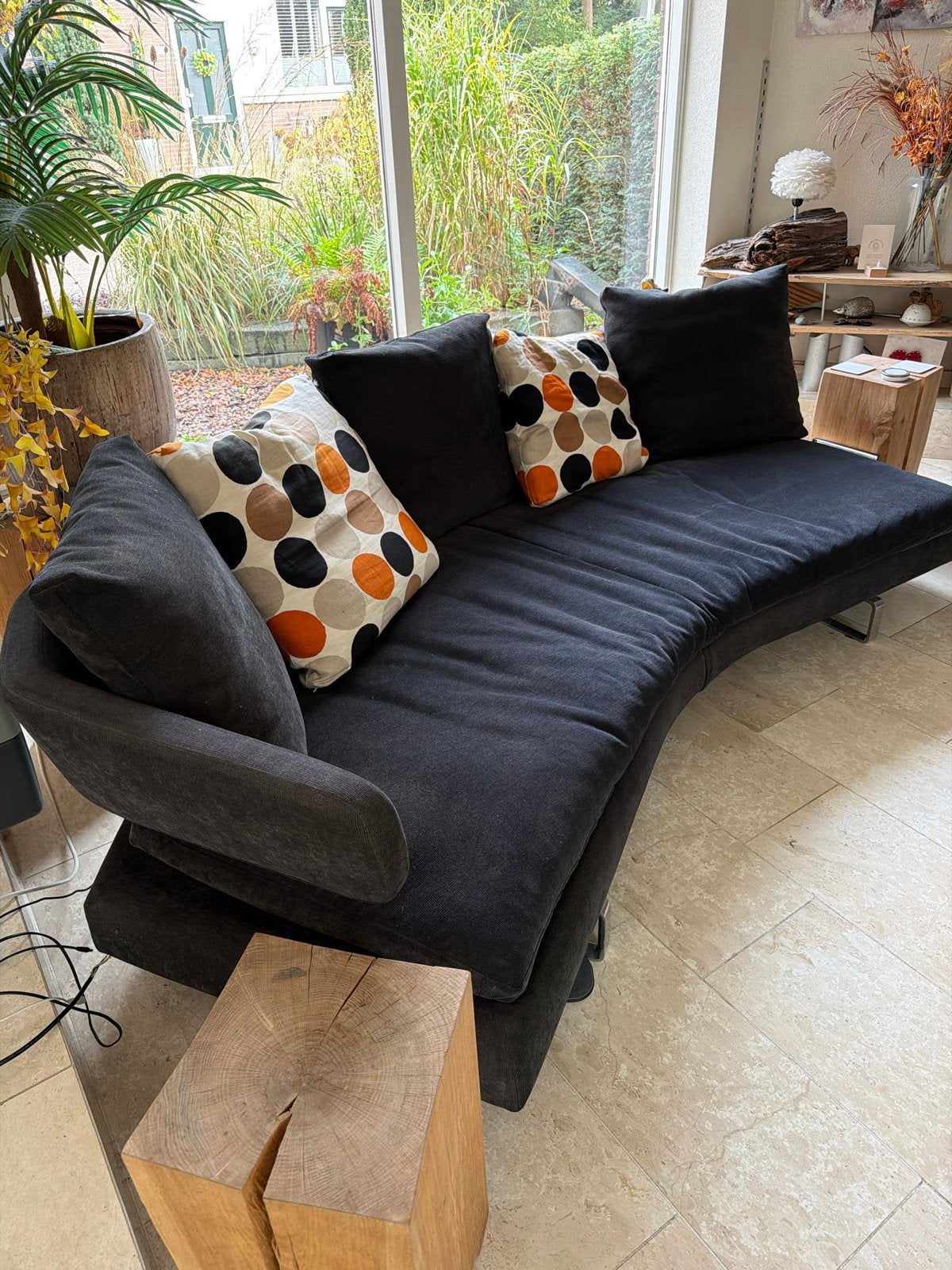 B&B Italia ARNE designbank - Antonio Citterio | Antraciet, 250 tot 300 cm, Gebruikt, 100 tot 125 cm, Driepersoons