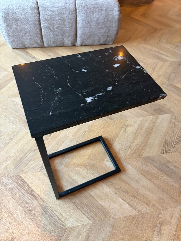Bijzettafel zwart te koop, Ophalen, Minder dan 55 cm, Metaal of Aluminium, Zo goed als nieuw